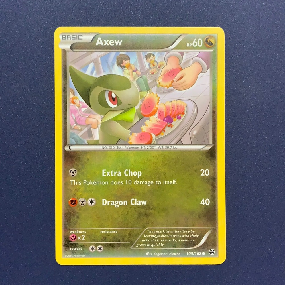 Axew Pokémon card 109/162